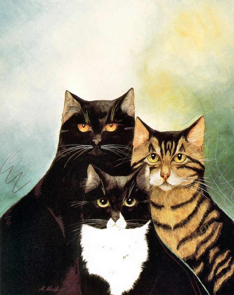 Кот тремот. Три кошки. Трое котов. Две кошки. Два кота.