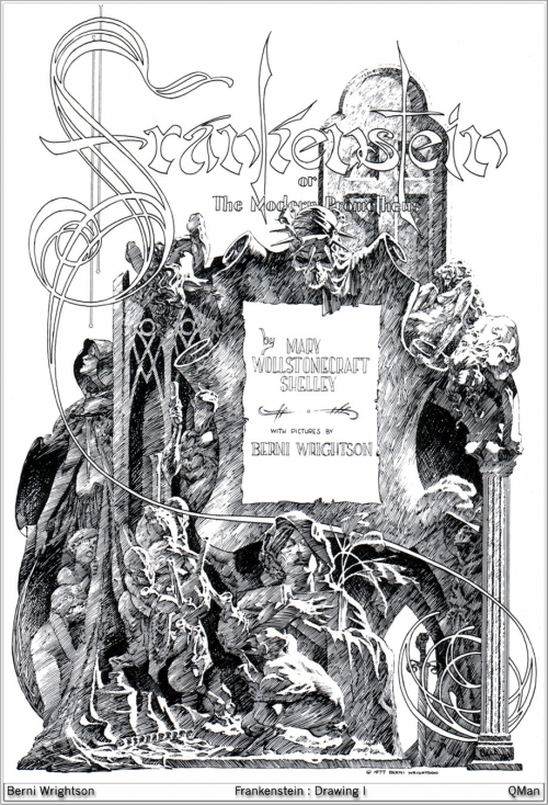 Illustrations for Frankenstein (engravings)