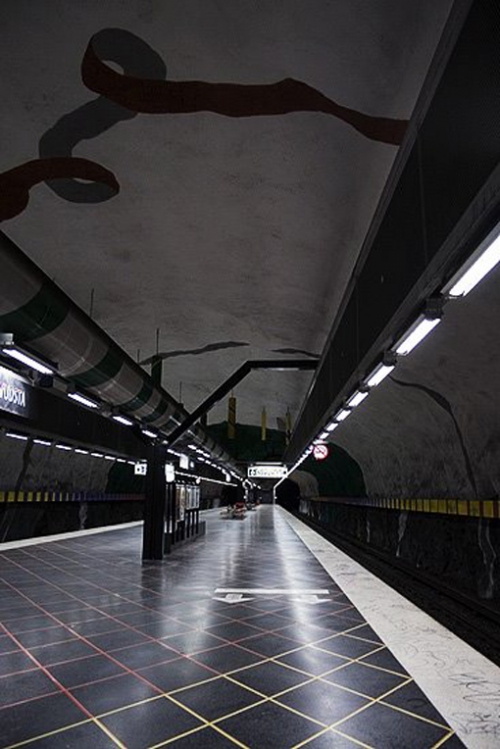 Stockholm metro. Interior Design. 18 photos.