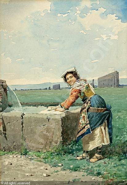 Итальянский художник Filippo Indoni (1842 – 1908) (71 работ)
