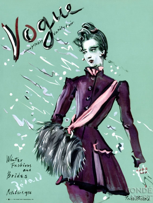 Обложки женского модного журнала Vogue с 1930 по 1950 гг. (85 картинок)