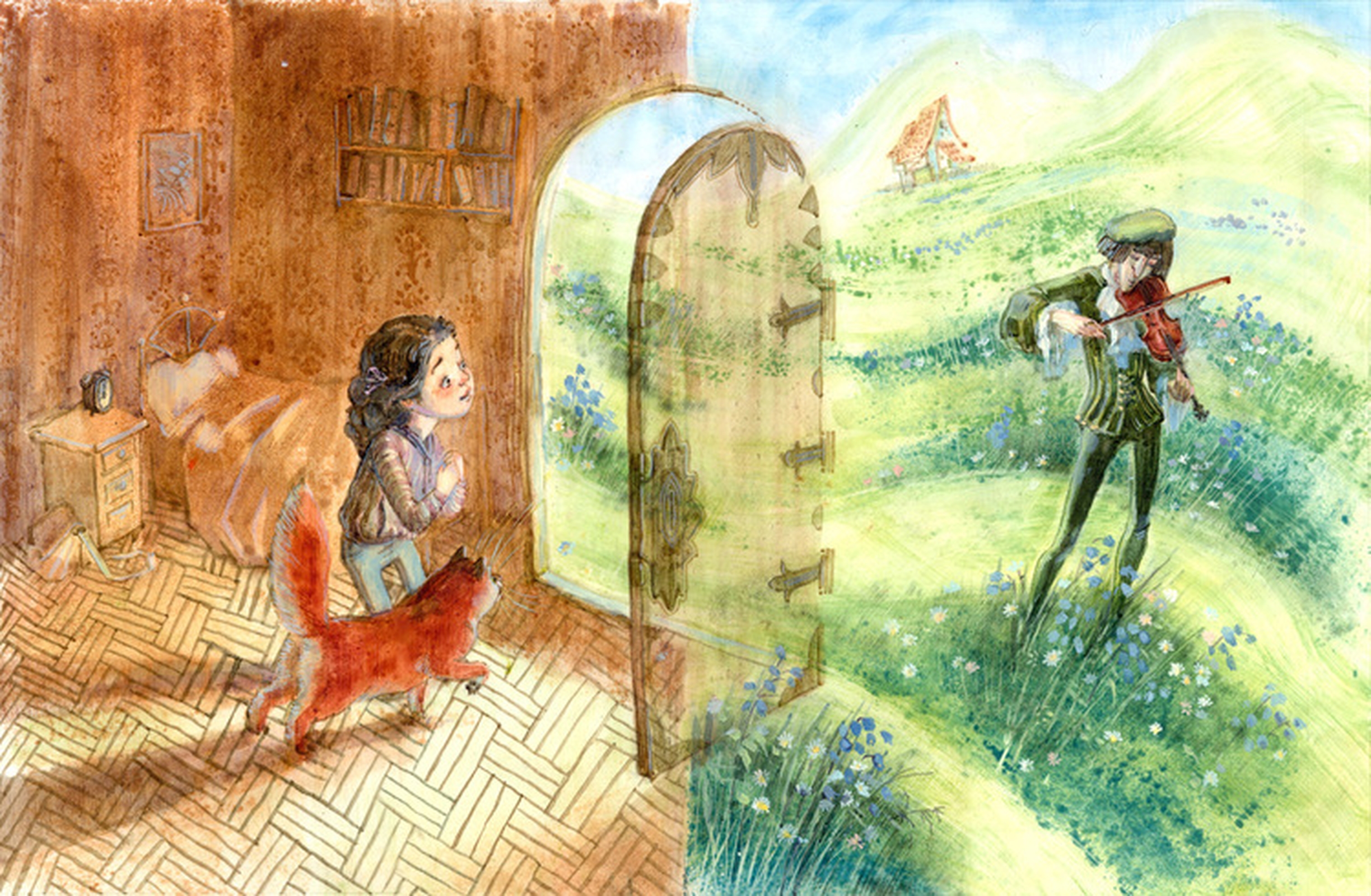 Рассказ открытая дверь. Дверь в лето иллюстрации. Сказочная дверь в лето. Волшебная дверь.