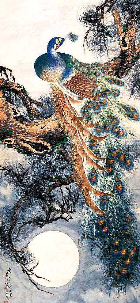 Peacocks in painting (60 робіт)