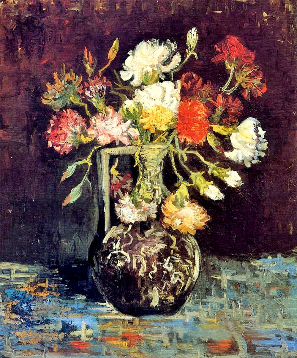 Картина ваза. Винсент Ван Гог "ваза с Цинниями", 1888.. Ван Гог ваза с пионами. Ван Гога «ваза с красными гладиолусами». Ван Гога («ваза с Цинниями и геранью».