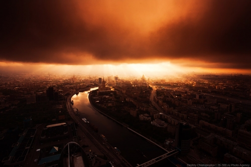 Chistoprudov Dmitry. The story of an unusual dawn over Moscow (55 photos)