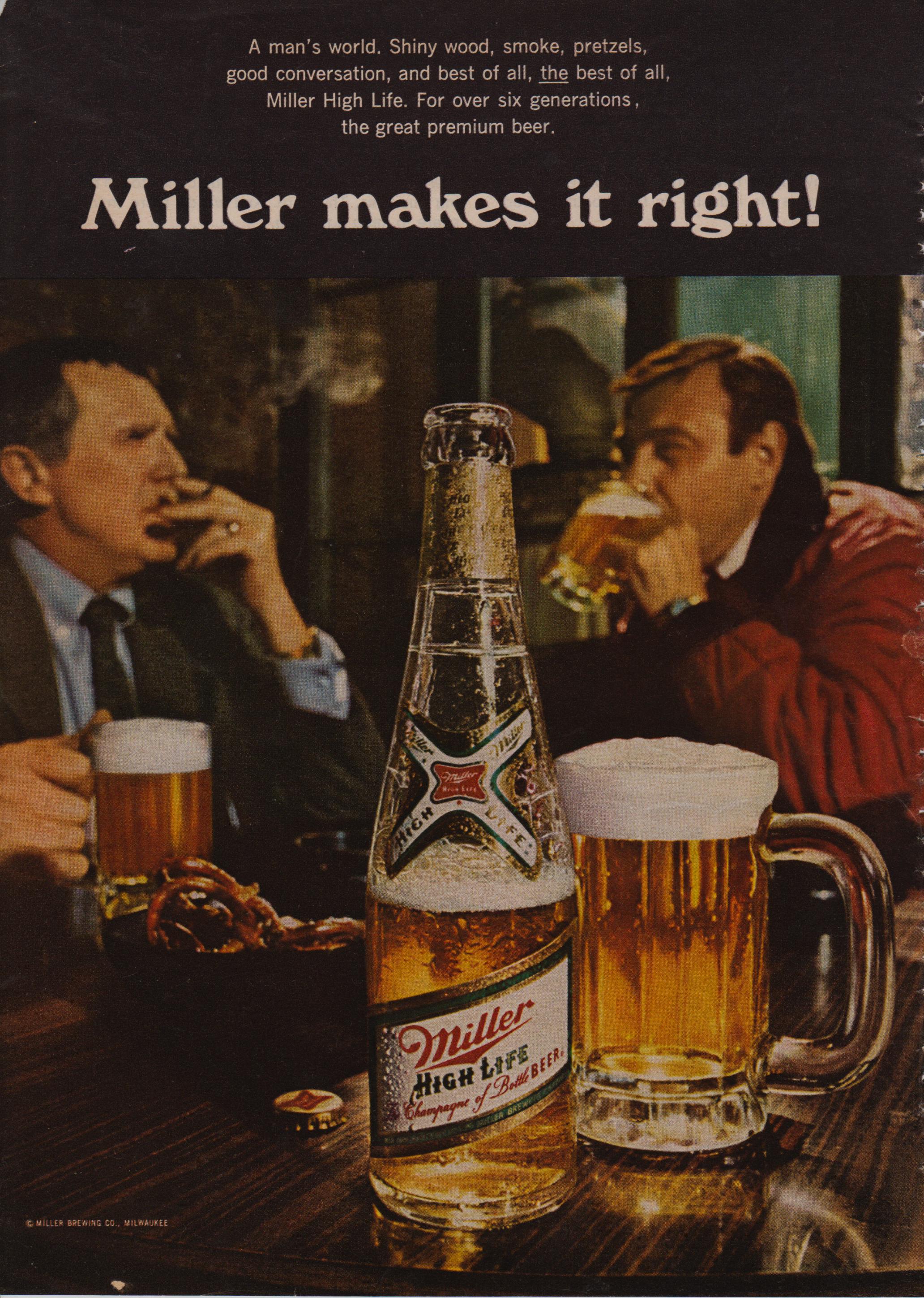 Реклама миллер. Пиво Миллер реклама. Миллер пиво американское. Старые пивные американские плакаты.