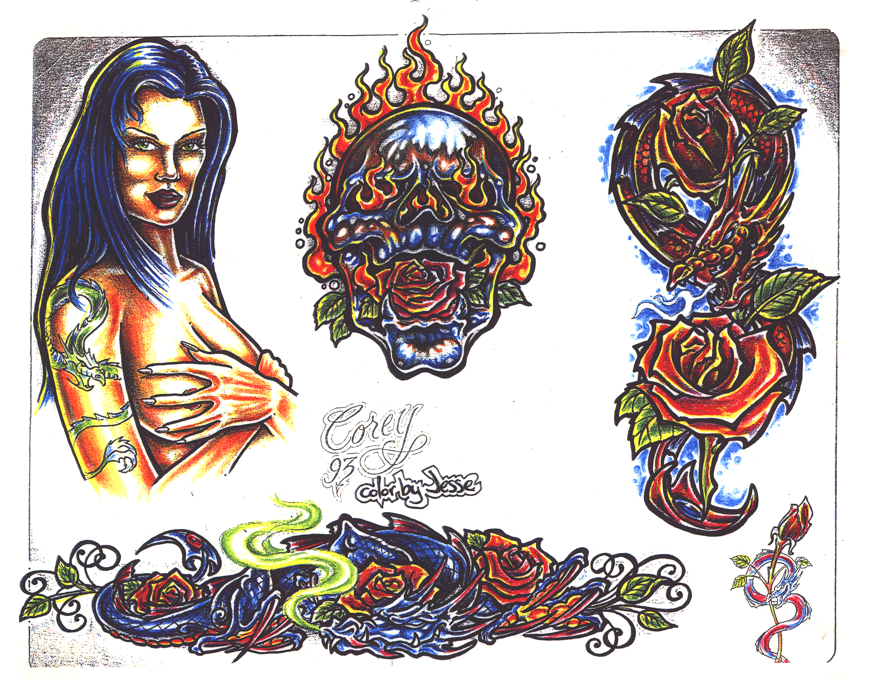Tattoo Flash Sheets Lines Set 4 151 работ " Картины художники.