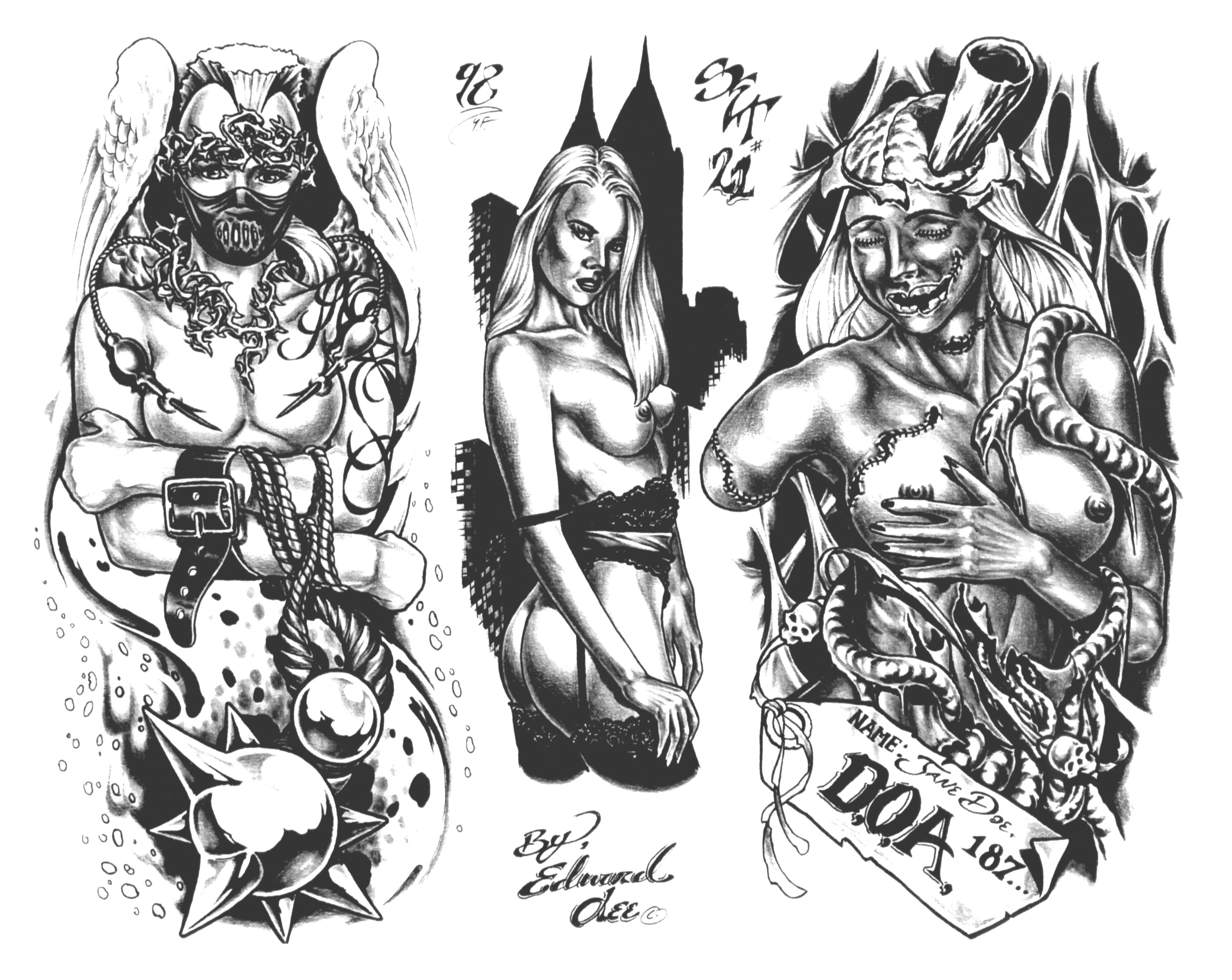 эскизы татуировок голых женщин фото 113