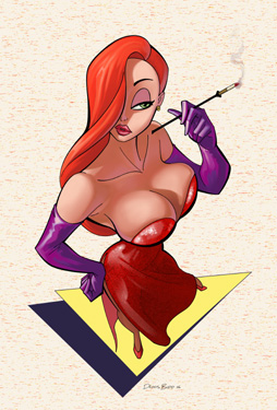 Самый сексуальный мультипликационный персонаж - Jessica Rabbit (45 работ)