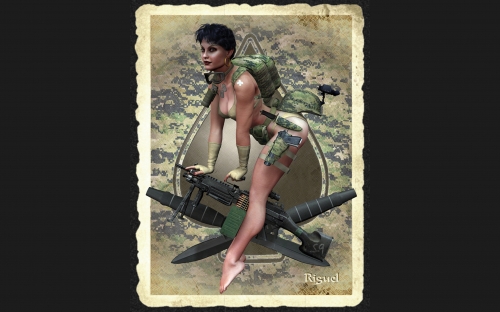 3D военные девушки дизайнера Ригуэл (Riguel) (55 работ)