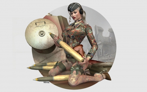 3D военные девушки дизайнера Ригуэл (Riguel) (55 работ)