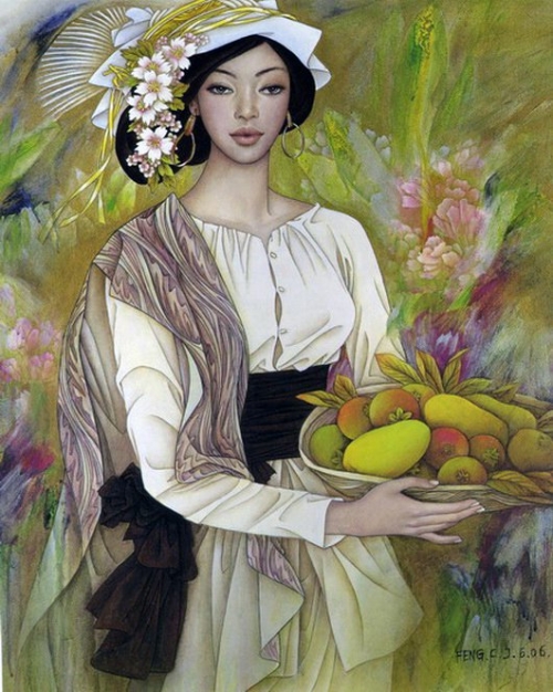 Восточные красавицы Feng Changjiang (34 работ)