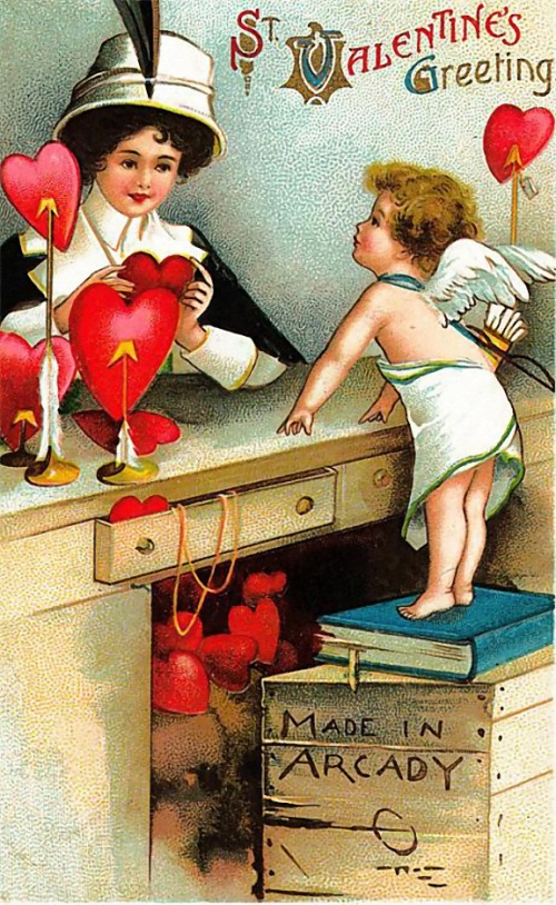 Valentine cards 1st half of XX century  Открытки-валентинки 1-ой половины ХХ века (120 открыток)