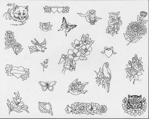 Tattoo Flash - Sheets + Lines set 12 (290 работ) (1 часть)