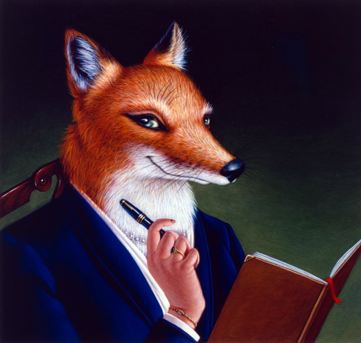 Mary Jane begin иллюстрации. Reading fox